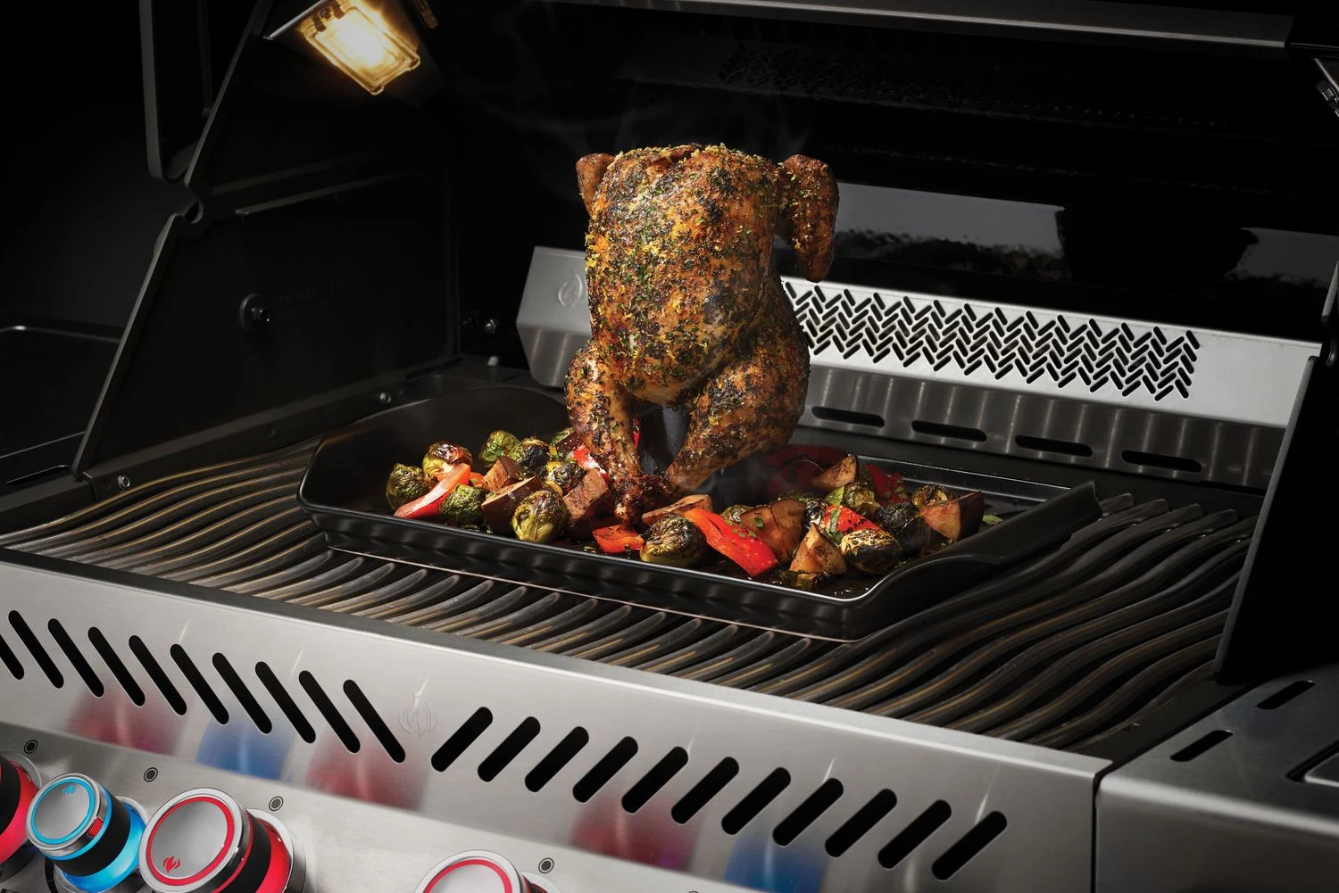 Napoleon Keramische Grillplatte 43 X 25 Cm Mit Geflügelaufsatz – Bild 4