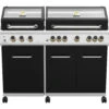 Grillfürst G750G Borussia Dortmund Edition 7-Brenner Doppelkammer - Gasgrill Mit Hochtemperaturbrenner, Seitenkocher, Heckbrenner Und Gusseisen Roste