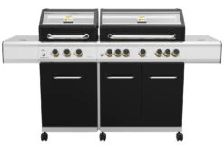 GrillfĂĽrst G750G Borussia Dortmund Edition 7-Brenner Doppelkammer - Gasgrill Mit Hochtemperaturbrenner, Seitenkocher, Heckbrenner Und Gusseisen Roste