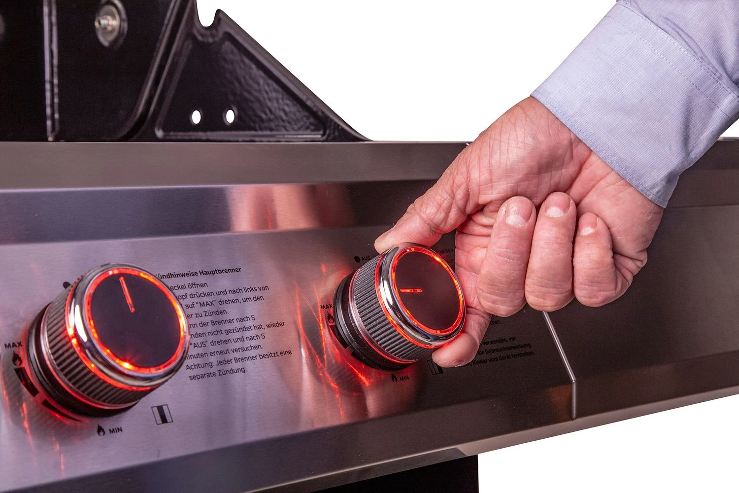 Grillfürst G750G Borussia Dortmund Edition 7-Brenner Doppelkammer - Gasgrill Mit Hochtemperaturbrenner, Seitenkocher, Heckbrenner Und Gusseisen Roste – Bild 8