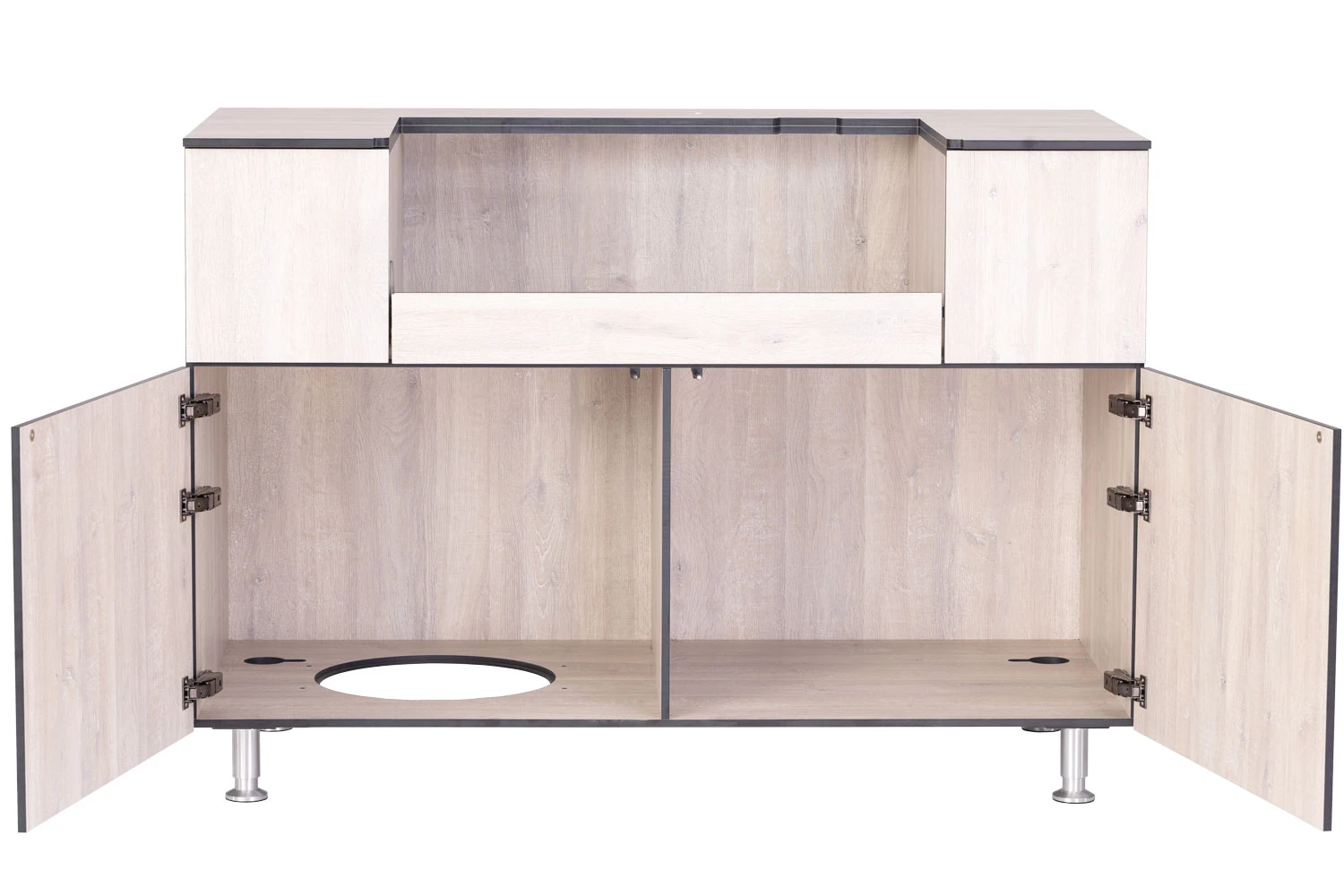 Grillfürst Outdoor Küche Grillschrank Modul OKG130 Eiche – Bild 2