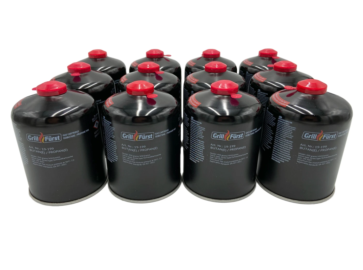 Grillfürst Kombi Kartuschen-Druckregler 50 Mbar - X-DEAL Inkl. 12 Grillfürst Gaskartuschen – Bild 3