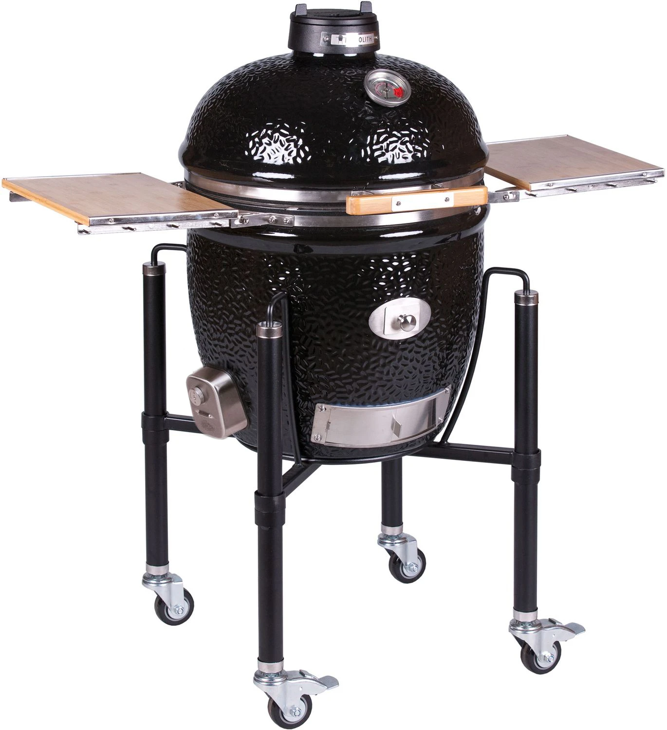 Monolith Grill CLASSIC BBQ GURU - PRO-Serie 2.0 Schwarz - MIT Gestell Und Seitentischen - Inkl. DigiQ Controller Set – Bild 2