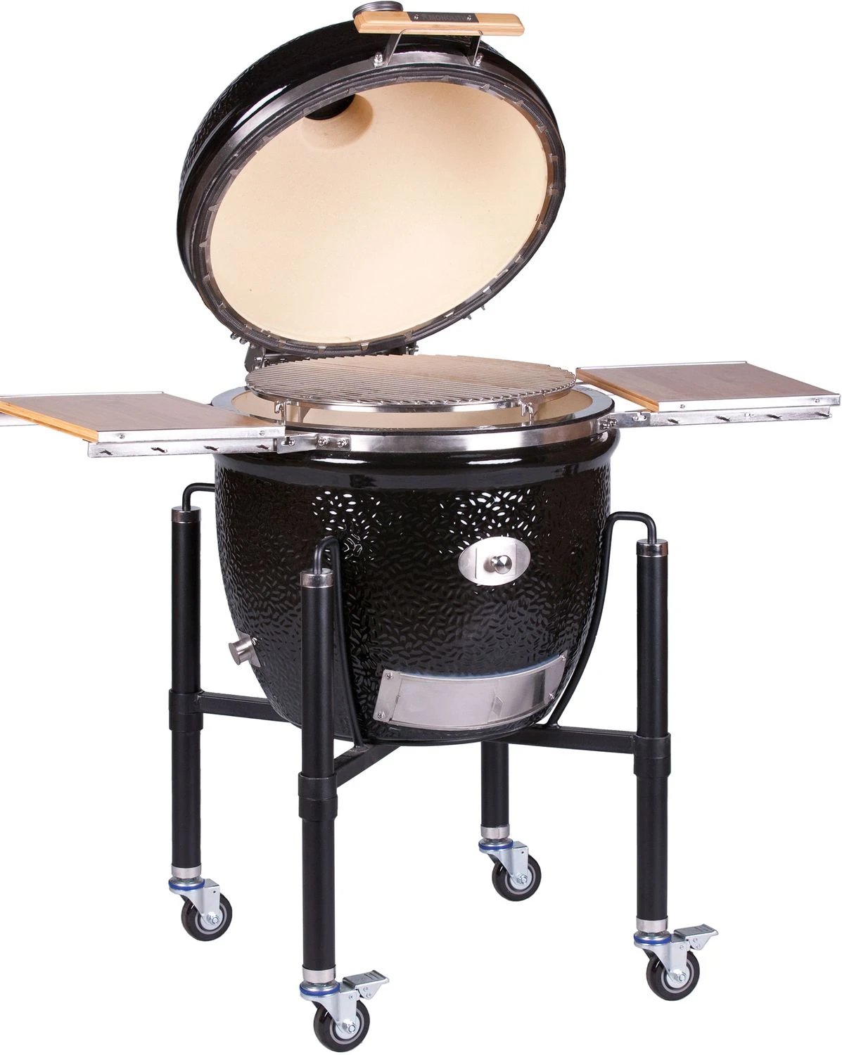 Monolith Grill LeCHEF PRO-Serie 2.0 Schwarz - MIT Gestell Und Seitentischen – Bild 3