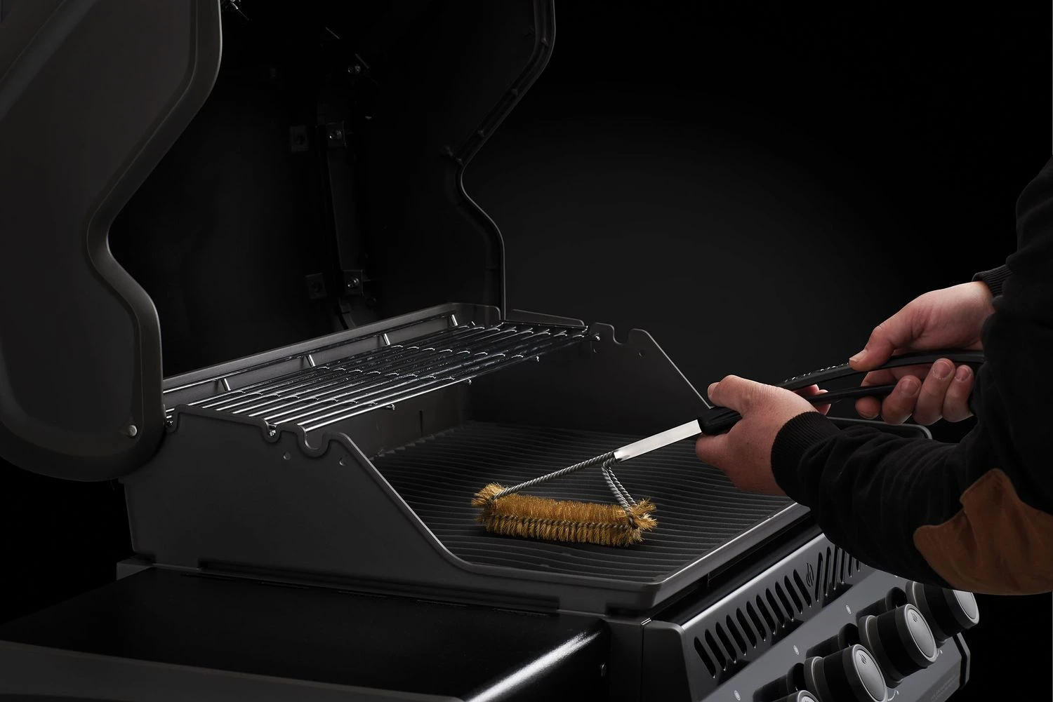 Napoleon Messing Grillbürste Dreireihig – Bild 2