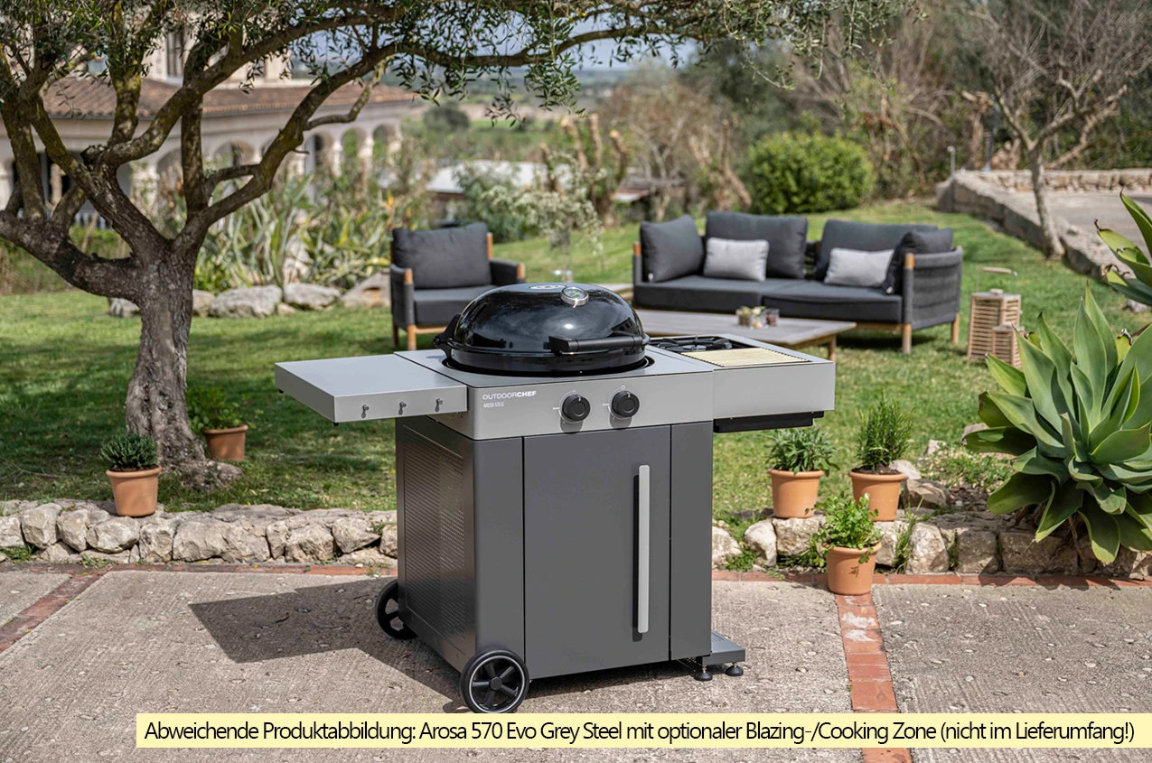 Outdoorchef Gas Kugelgrill Arosa 570 G Evo Grey Steel – Bild 6