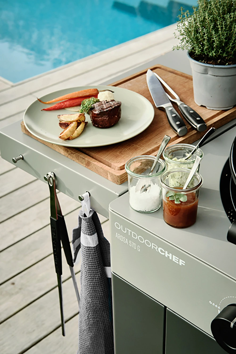 Outdoorchef Gas Kugelgrill Arosa 570 G Evo Grey Steel – Bild 8