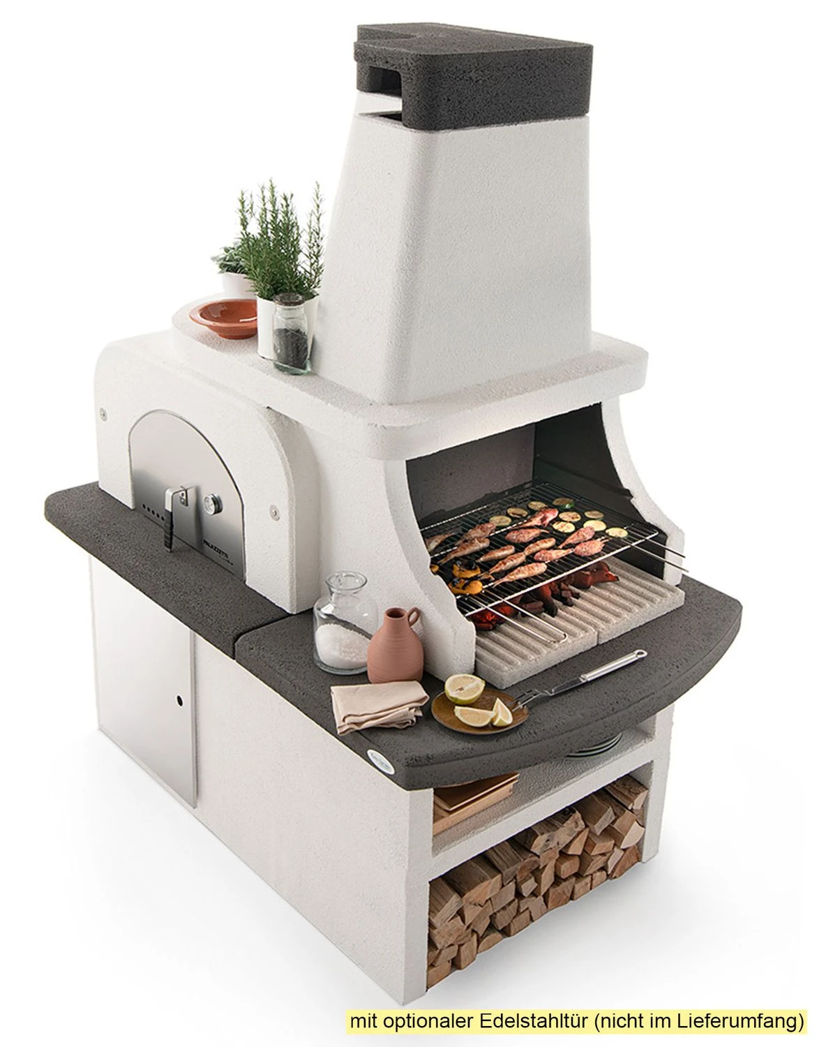 Palazzetti Grillkamin Bastia Mit Pizzaofen Inkl. Montagematerial – Bild 2