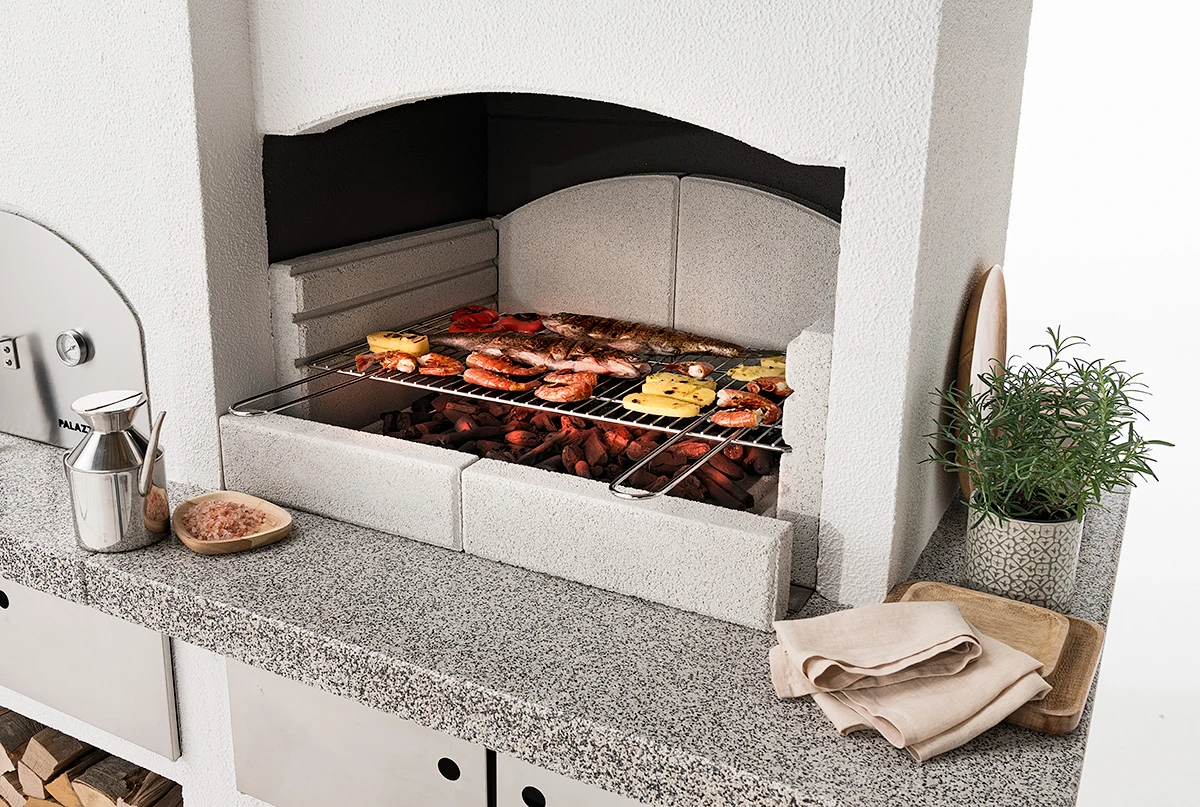 Palazzetti Grillkamin New Zealand 2 Mit Pizzaofen Inkl. Montagematerial – Bild 7
