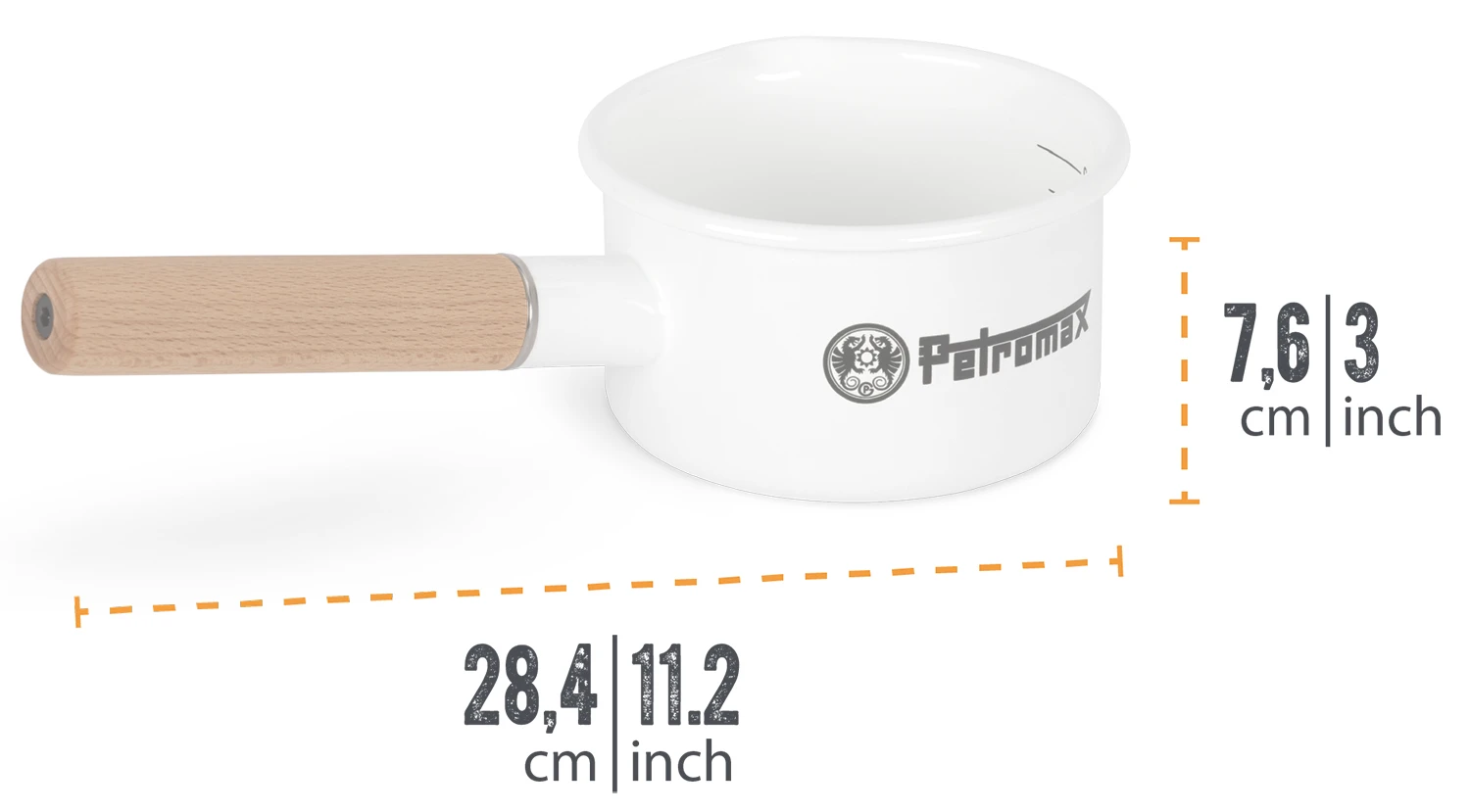 Petromax Emaille Stieltopf / 500 Ml / Weiß – Bild 2